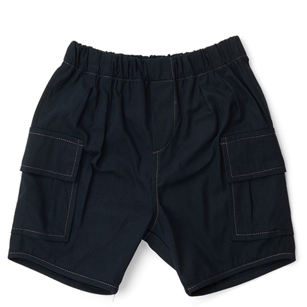 Bermuda Toddler Sarja Side Pocket Azul